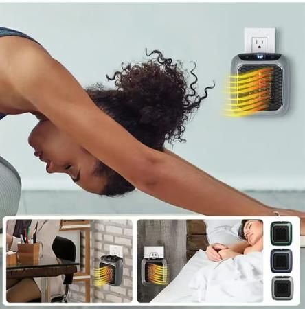 Portable Turbine Heater Wall-Mounted Electric Convector Heater.  Silent Infrared Fan Stove for Bathroom, Bedroom & Greenhouse | Energy-Saving Small Indoor Room Heater 220V (MULTI)